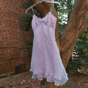 SOLD Laundry by Shelli Segal Blue/Pink Silk Dress